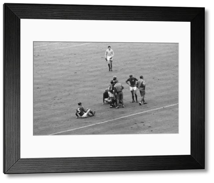 Framed Print : 1966 World Cup Final at Wembley Stadium. England 4 v West Germany 2