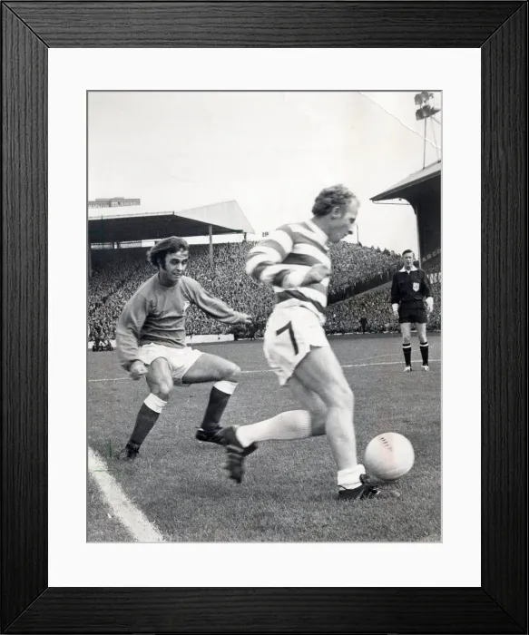 Framed Print : celtic fc jimmy johnstone takes on rangers player tommy mclean 1971 Celtic Framed Print : celtic fc jimmy johnstone takes on rangers player tommy mclean 1971 Celtic