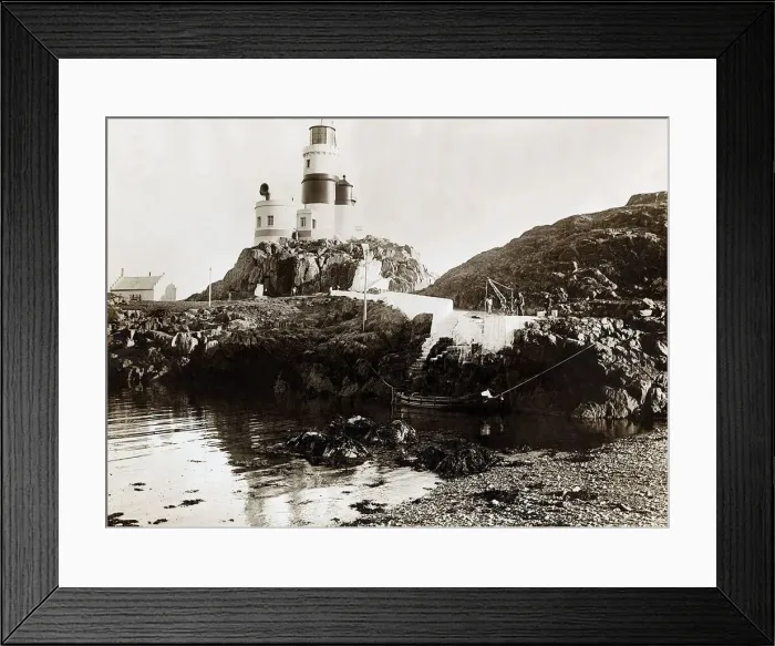 Framed Print : The keepers of the Skerries lighthouse take on provisions for Christmas from a Trinity Framed Print : The keepers of the Skerries lighthouse take on provisions for Christmas from a Trinity