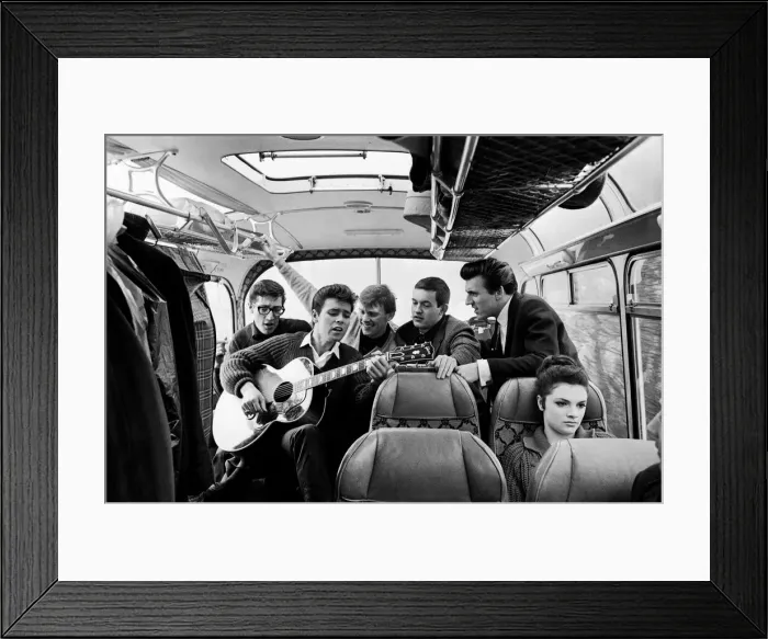 Framed Print : Cliff Richard on his tour bus. 13th March 1963 Local Caption watscan