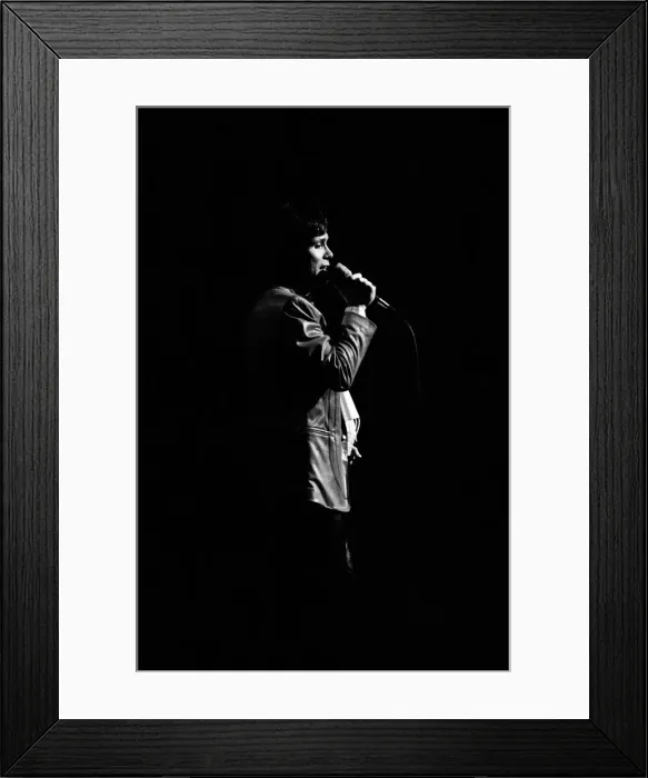 Framed Print : Cliff Richard performing on stage. 26th March 1981 Framed Print : Cliff Richard performing on stage. 26th March 1981