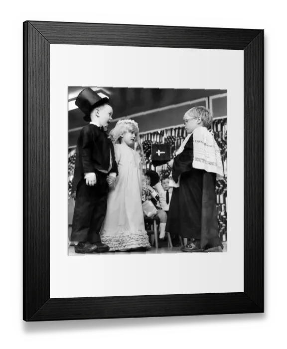 Framed Print : Children Nursery March 1970. Children at Bluebell day Nursery