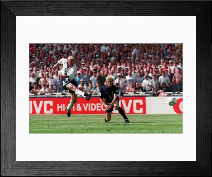 Framed Print : England v Scotland European Championships group match at Wembley Stadium 15th June 1996