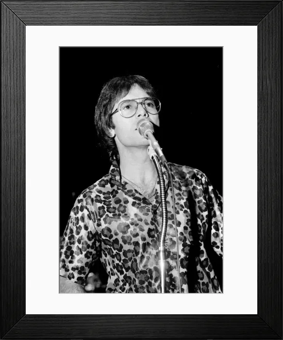 Framed Print : Cliff Richard performing on stage. 26th March 1981 Framed Print : Cliff Richard performing on stage. 26th March 1981