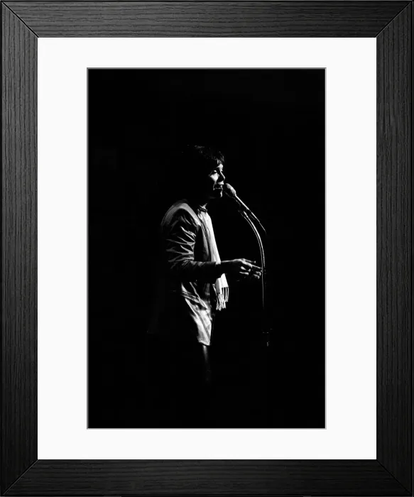 Framed Print : Cliff Richard performing on stage. 26th March 1981 Framed Print : Cliff Richard performing on stage. 26th March 1981