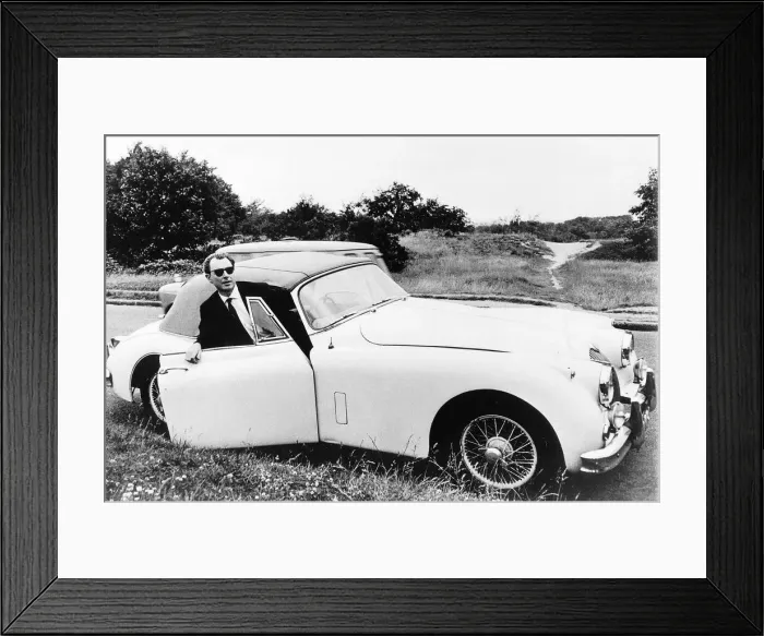 Framed Print : Stephen Ward gets out of MGA car July 1963 Framed Print : Stephen Ward gets out of MGA car July 1963