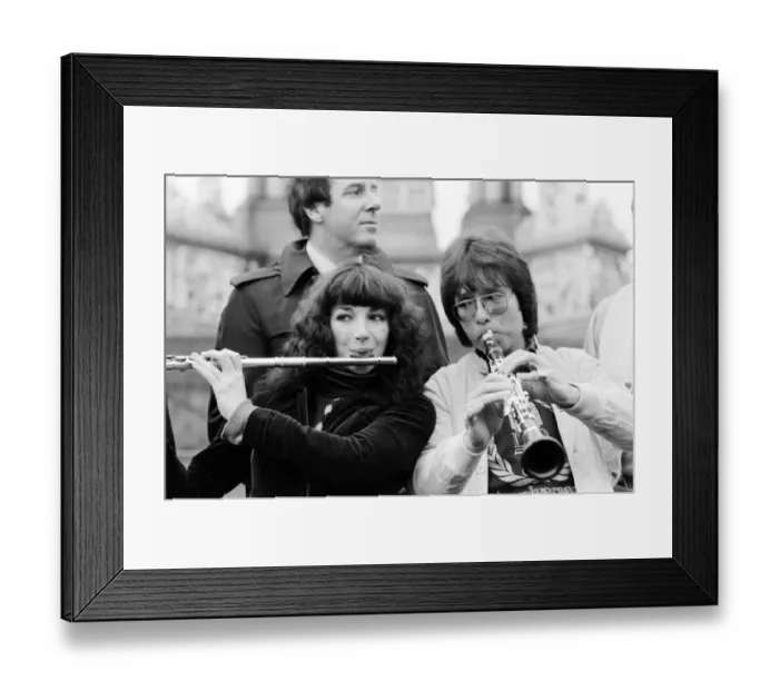 Framed Print : Cliff Richard with Kate Bush. 14th November 1979. Local Caption watscan