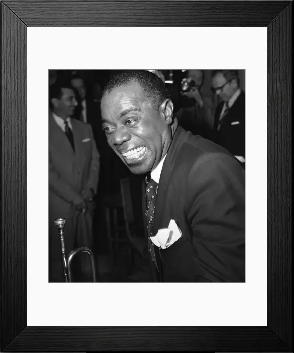 Framed Print : Louis Armstrong seen here performing in London in May 1956 Framed Print : Louis Armstrong seen here performing in London in May 1956
