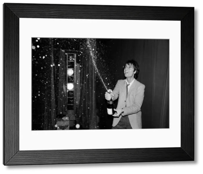 Framed Print : Singer Cliff Richard celebrates his 40th birthday. 13th October 1980 Framed Print : Singer Cliff Richard celebrates his 40th birthday. 13th October 1980