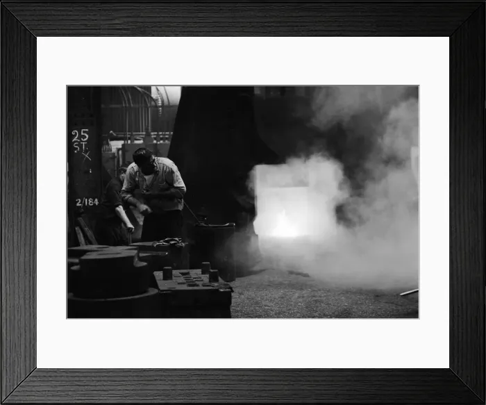 Framed Print : Workers at English Steel Corporation steelworks. 2nd October 1967 Framed Print : Workers at English Steel Corporation steelworks. 2nd October 1967