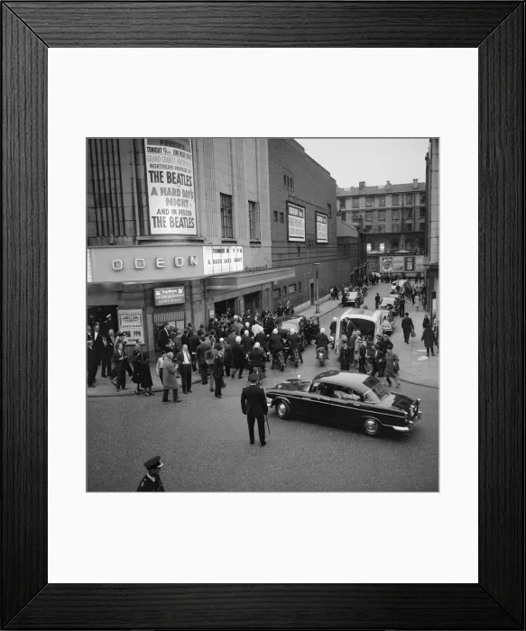 Framed Print : Four days after the world premiere of A Hard Days Night in London Framed Print : Four days after the world premiere of A Hard Days Night in London