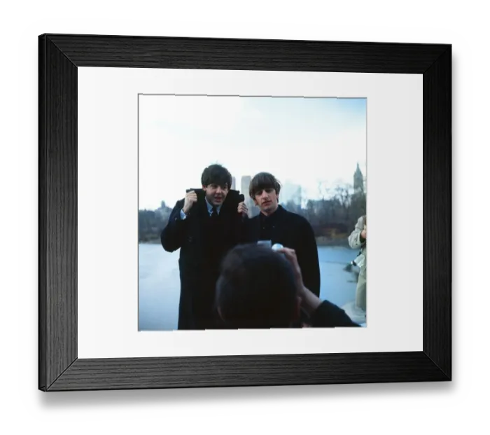 Framed Print : Beatles Paul McCartney and Ringo Starr in New York during the Beatles tour of the USA