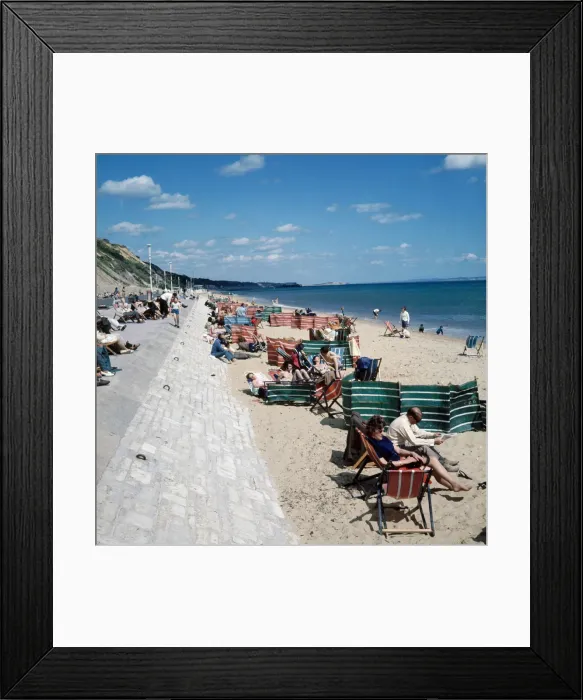 Framed Print : The sea front and beach at Bournemouth 1st June 1971 Local Caption watscan Framed Print : The sea front and beach at Bournemouth 1st June 1971 Local Caption watscan