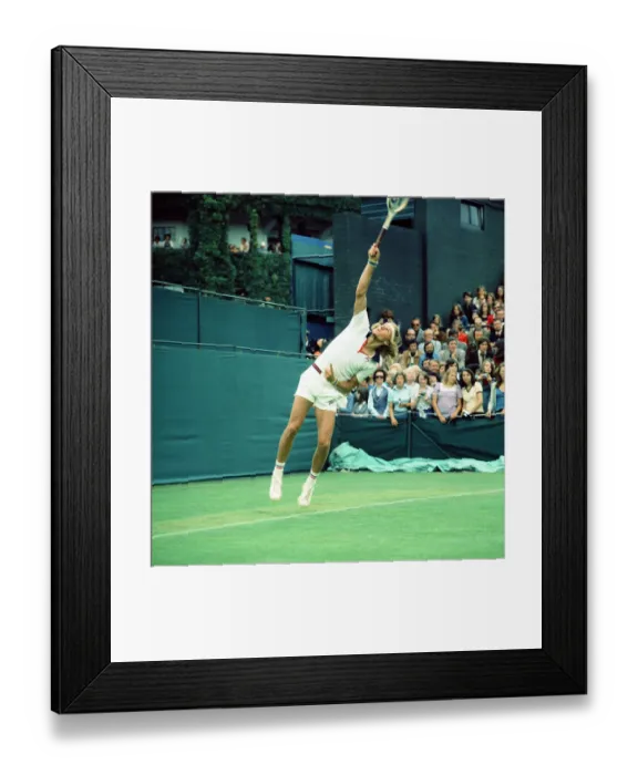 Framed Print : Bjorn Borg at Wimbledon 1975. Local Caption watscan - 19  /  04  /  2010