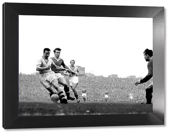 Manchester United v Aston Villa league match at Old Trafford, 5th October 1957