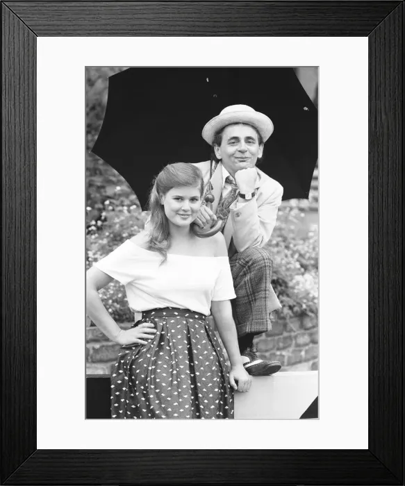 Framed Print : Dr Who alias Sylvester McCoy seen here at a press conference to promote the new series Framed Print : Dr Who alias Sylvester McCoy seen here at a press conference to promote the new series
