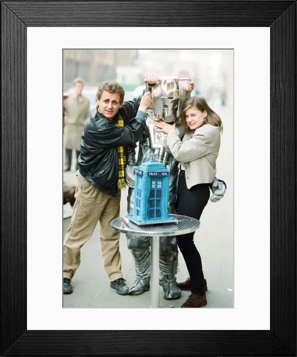 Framed Print : Dr Who, Sylvester McCoy with his assistant Ace alias Sophie Aldred seen here with a