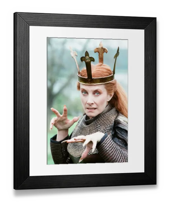 Framed Print : Jean Marsh as Morgaine whilst on location filming for the Dr Who story Battlefield Framed Print : Jean Marsh as Morgaine whilst on location filming for the Dr Who story Battlefield