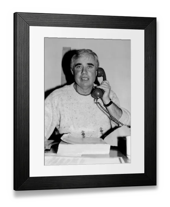 Framed Print : Former West Ham footballer Ronnie Boyce who has been placed in temporary charge of