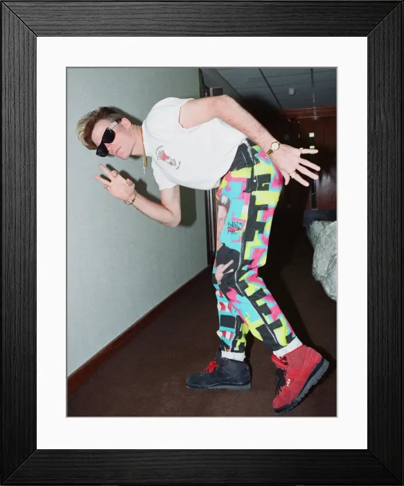 Framed Print : American rapper Vanilla Ice at the Capital radio studio in London. 10th April 1991 Framed Print : American rapper Vanilla Ice at the Capital radio studio in London. 10th April 1991