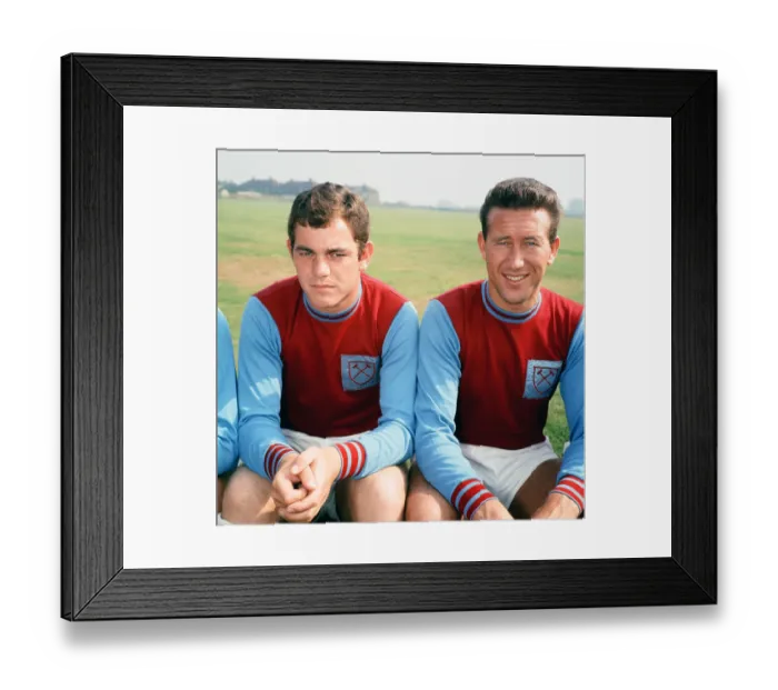 Framed Print : West Ham training. Martin Britt and Ken Brown. 17th August 1965