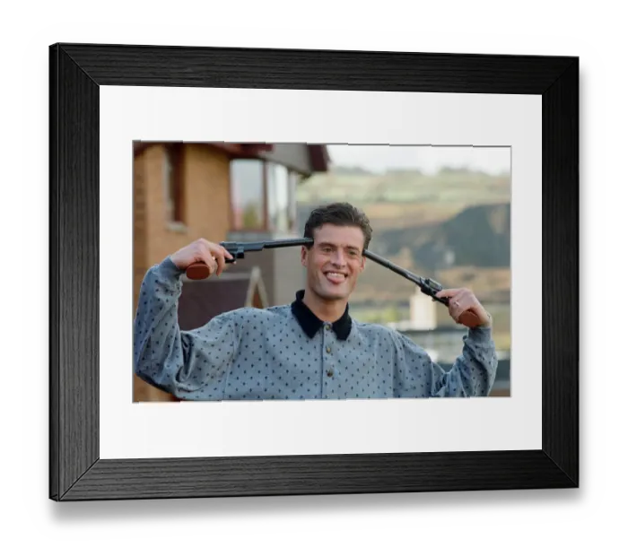 Framed Print : Oldham Athletic football player Frank Bunn who scored 6 goals in Oldham