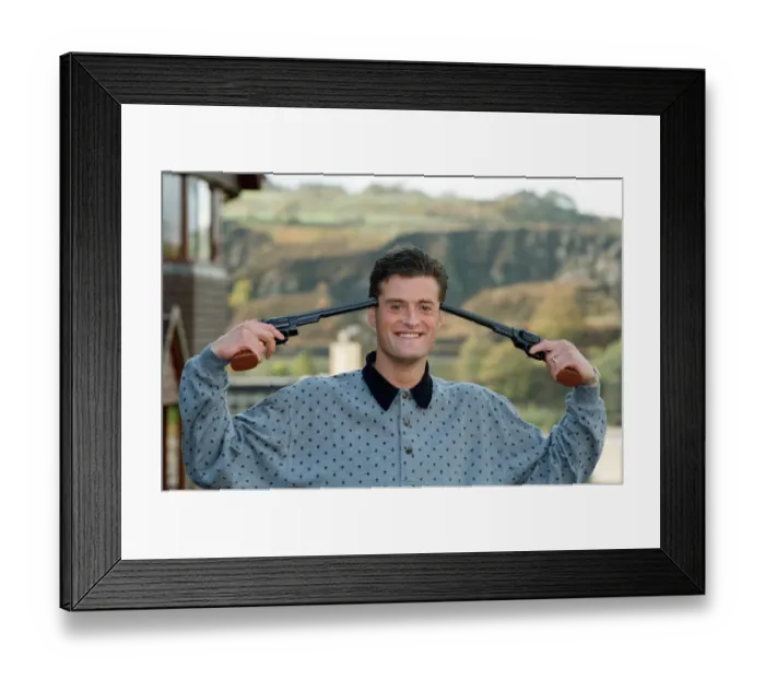 Framed Print : Oldham Athletic football player Frank Bunn who scored 6 goals in Oldham