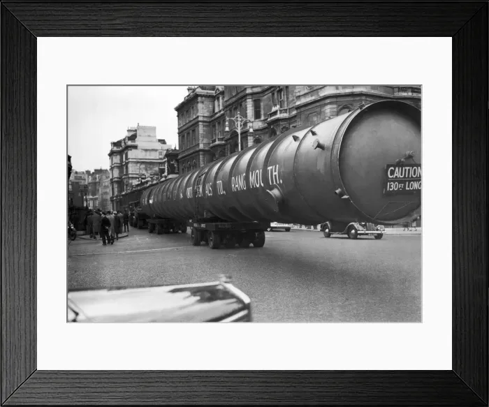 Framed Print : A 130 foot long distillation column causes chaos among the traffic at Hyde Park corner as Framed Print : A 130 foot long distillation column causes chaos among the traffic at Hyde Park corner as
