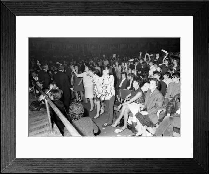 Framed Print : Rolling Stones fans at Royal Albert Hall, London. 23 September 1966 during their tour Framed Print : Rolling Stones fans at Royal Albert Hall, London. 23 September 1966 during their tour