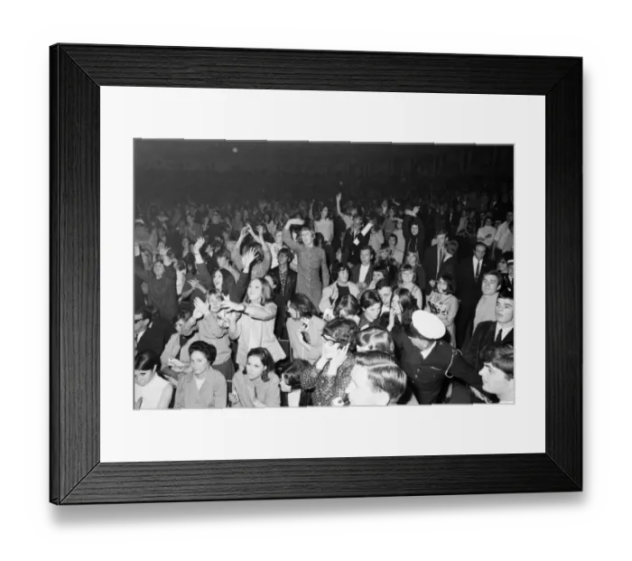 Framed Print : Rolling Stones fans at Royal Albert Hall, London. 23 September 1966 during their tour
