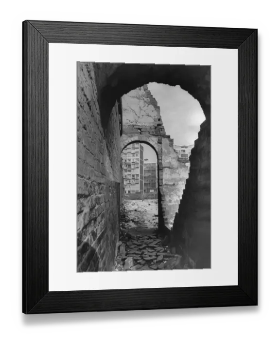 Framed Print : Bulldozers are clearing away the old Hillfields streets to make way for the high-rise Framed Print : Bulldozers are clearing away the old Hillfields streets to make way for the high-rise