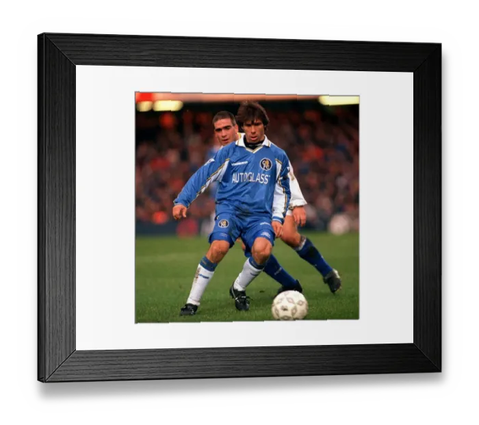 Framed Print : Chelsea v Leeds United at Stamford Bridge 13 December 1997 Gianfranco Zola in Framed Print : Chelsea v Leeds United at Stamford Bridge 13 December 1997 Gianfranco Zola in