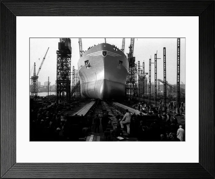 Framed Print : The launch of the Stolt Lion tanker at Hebburn on the 16th October, 1970 Framed Print : The launch of the Stolt Lion tanker at Hebburn on the 16th October, 1970