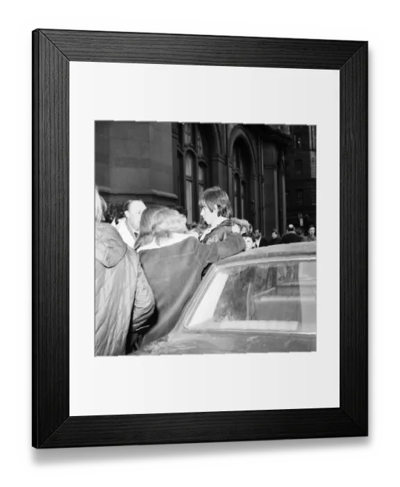 Framed Print : Rolling Stones: Keith Richards leaving Manchester in March 1965 possibly on 11 March