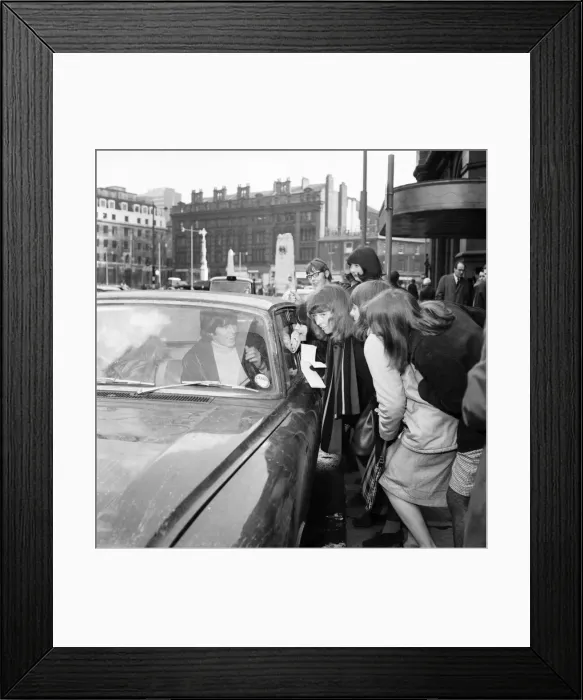 Framed Print : Rolling Stones: Keith Richards leaving Manchester in March 1965 possibly on 11 March