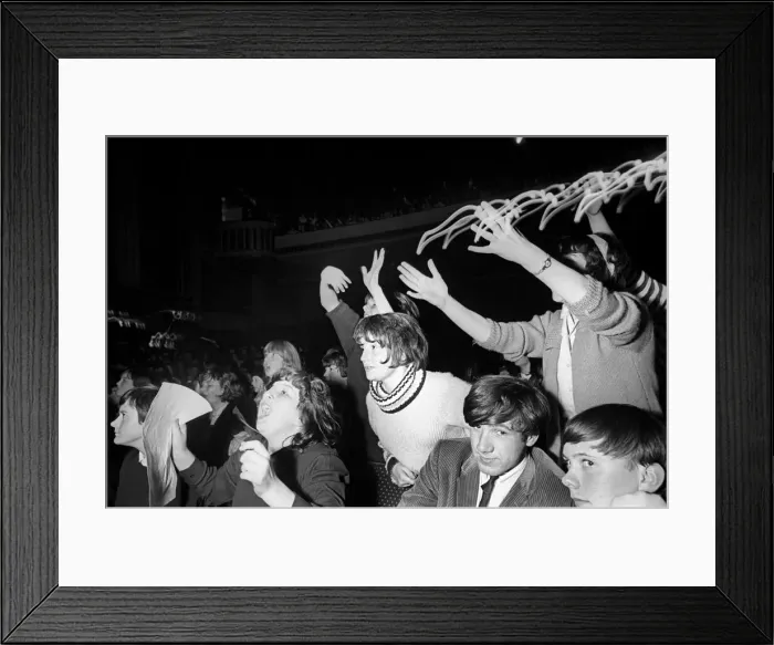 Framed Print : Fans of The Rolling Stones at Stockton-on Tees on 20 September 1964