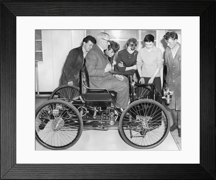 Framed Print : It lacks the style and elegant finish of todays saloon car