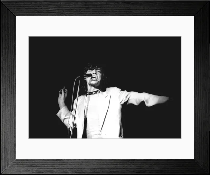 Framed Print : The Rolling Stones perform in concert at the Newcastle City Hall 4 March 1971 - Mick