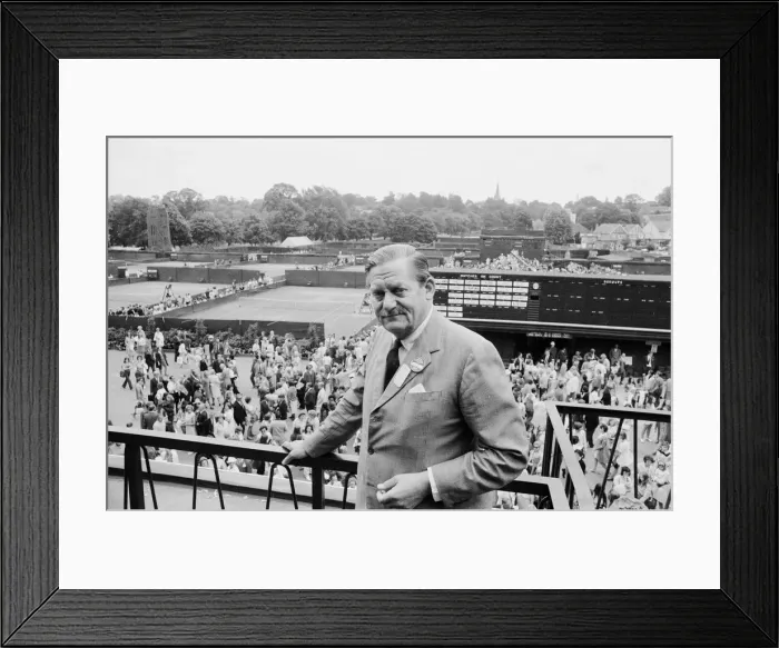 Framed Print : Peter Wilson, Mirror Sports Journalist at Wimbledon, 22nd June 1971