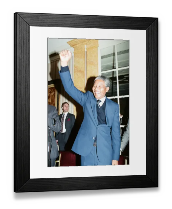 Framed Print : African National Congress (ANC) leader Nelson Mandela on his first trip to the United Framed Print : African National Congress (ANC) leader Nelson Mandela on his first trip to the United