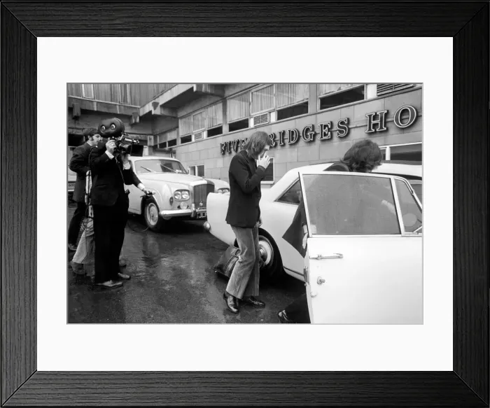 Framed Print : Rolling Stones: Charlie Watts at their hotel in Newcastle upon Tyne. March 1971