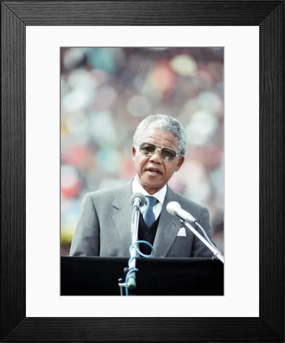 Framed Print : ANC leader Nelson Mandela seen here in Soweto, Johannesburg Framed Print : ANC leader Nelson Mandela seen here in Soweto, Johannesburg