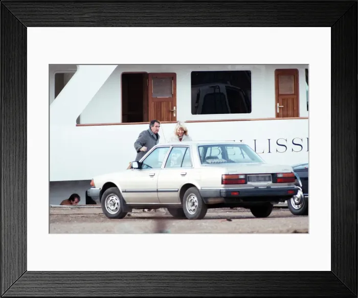 Framed Print : Luxury yacht Bellissimo, belonging to businessman Bernard Matthews