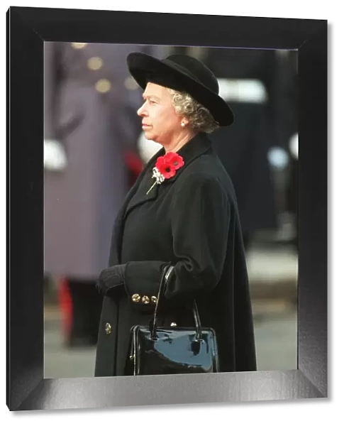 Her Majesty Queen Elizabeth II at Remembrance Day Parade at the Cenotaph in Whitehall