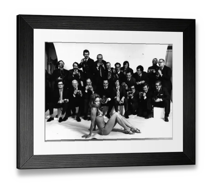 Framed Print : Daily Mirror Staff Photographers from 1960 to 1980 meet at camera club in Holborn