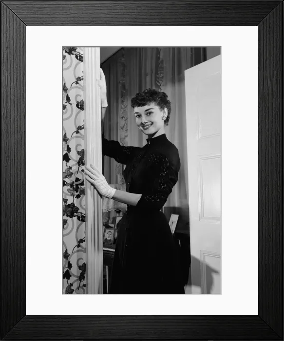 Framed Print : Film actress Audrey Hepburn in London after arriving from New York. 21st May 1953