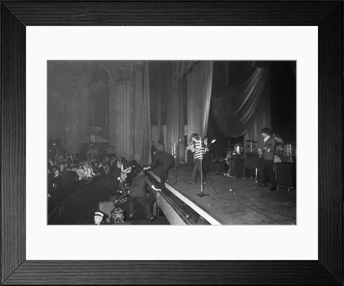 Framed Print : The Rolling Stones at the ABC Cinema in Carlisle. l-r Brian Jones, Bill Wyman Framed Print : The Rolling Stones at the ABC Cinema in Carlisle. l-r Brian Jones, Bill Wyman