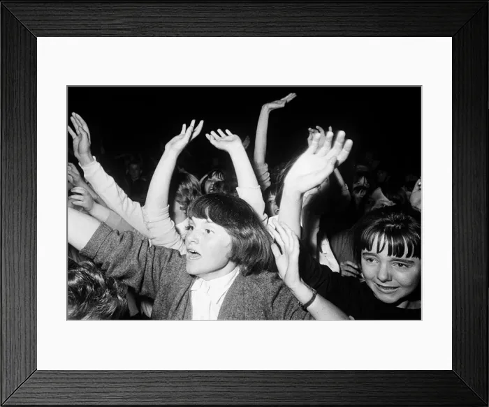 Framed Print : The Rolling Stones at the ABC Cinema in Carlisle. Female fans