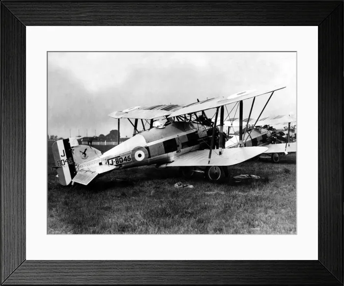 Framed Print : RAF Gloucester Gamecock biplane fighters pictured at Cramlington the day before the air