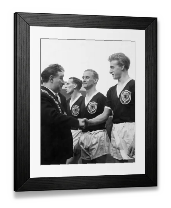 Framed Print : Home International match at Hampden Park. Scotland 1 v England 1 Framed Print : Home International match at Hampden Park. Scotland 1 v England 1